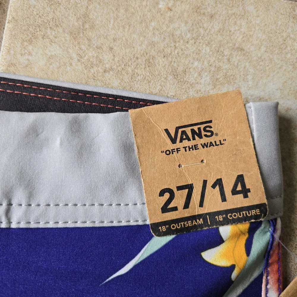 Vans Era Boardshorts Boys Size 14 Waist 18 Inch Length Floral Purple 092025 - Picture 7 of 7